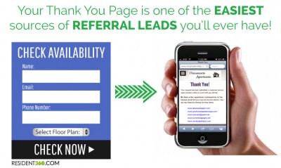 Check availability form beside a smartphone displaying a thank you page confirmation message
