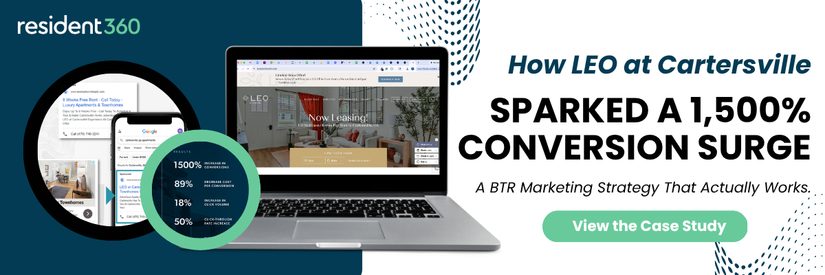 BTR marketing for build to rent LEO at Cartersville