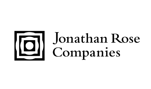 Jonathan Rose Companies logo featuring a geometric square icon beside the company name in serif type
