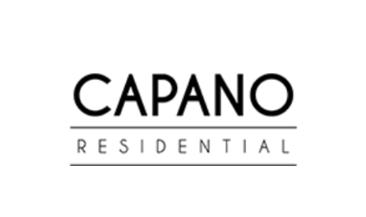 Capano Residential logo in bold black text with "Residential" underlined below in smaller letters