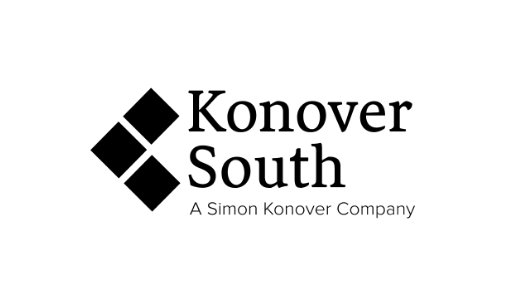 Konover South logo with a diamond pattern icon and the tagline A Simon Konover Company
