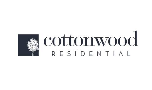 Cottonwood Residential logo with a white tree icon on a dark square beside the company name