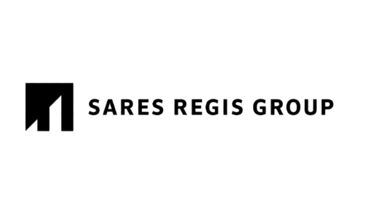 Sares Regis Group logo featuring a geometric mark beside the company name in black text