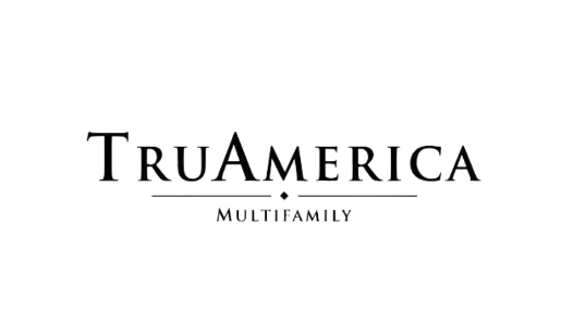 TruAmerica Multifamily logo displayed in serif typeface with a diamond accent above the word Multifamily