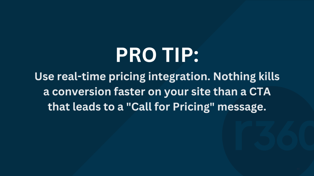 Pro Tip: Use real-time pricing integration. Nothing kills a conversion faster on multifamily websites than a CTA that leads to a "Call for Pricing" message.