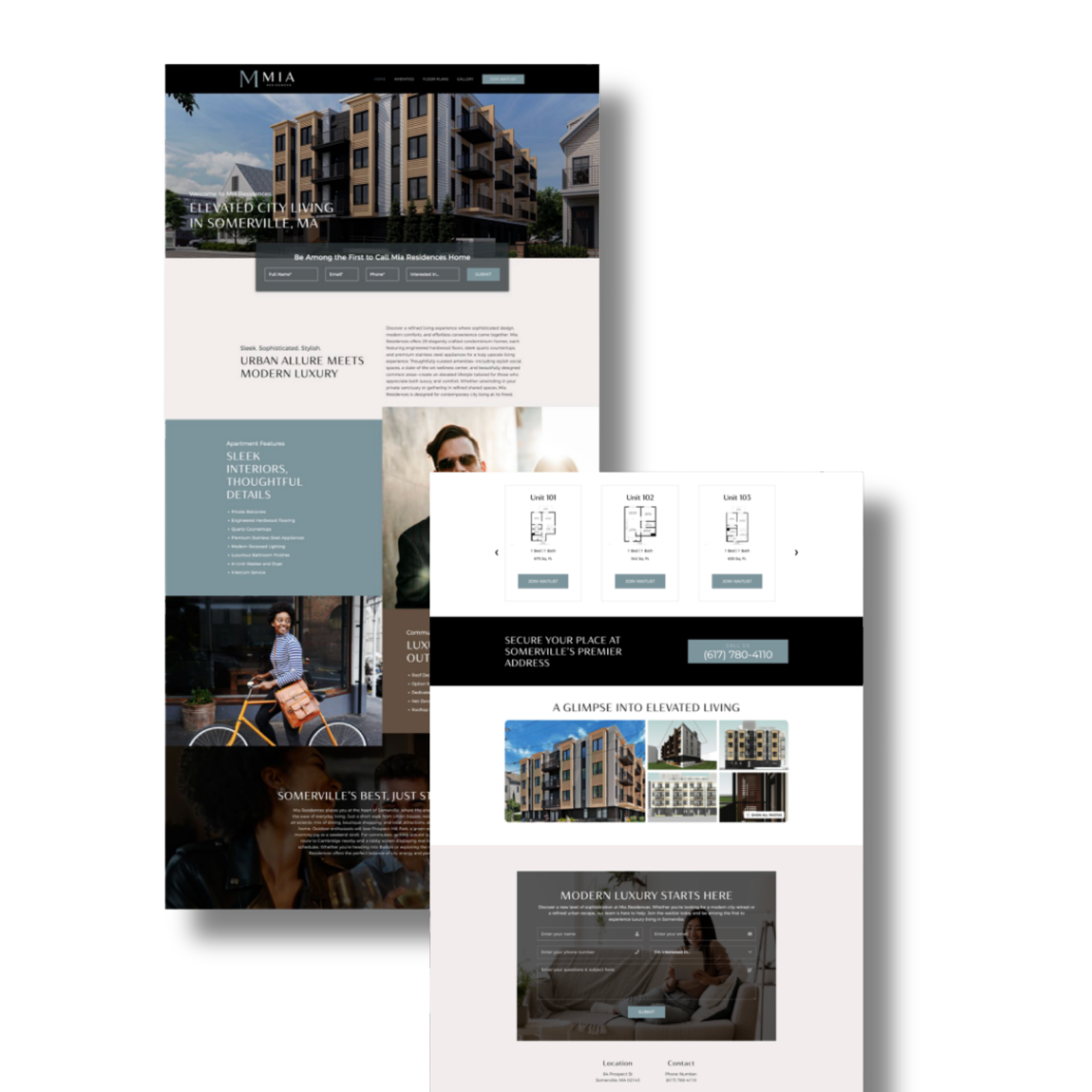 MIA Residences multifamily website case study