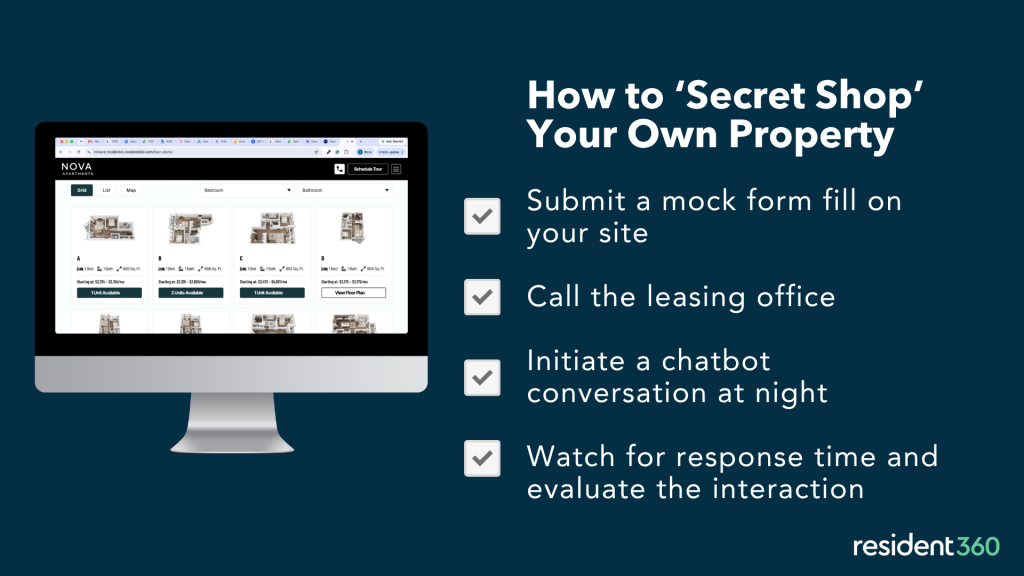 Secret Shopping Your Property for Apartment Marketing Traffic Conversions